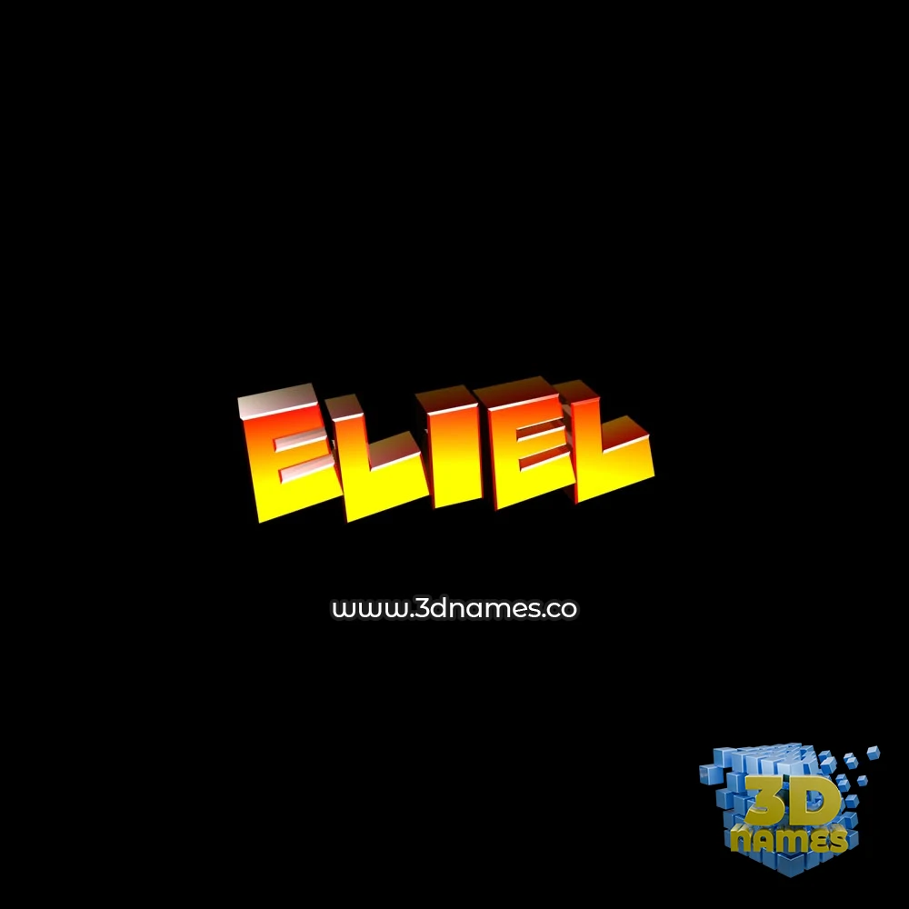 eliel in Black Background style - 3D name wallpaper