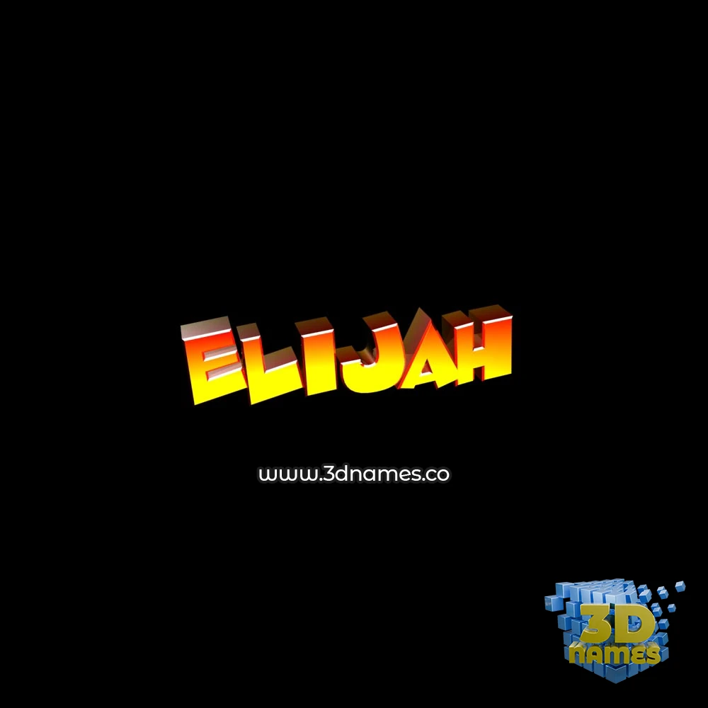 elijah in Black Background style - 3D name wallpaper