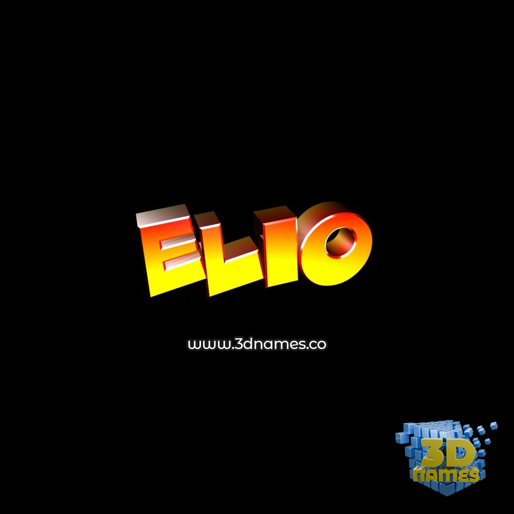 elio in Black Background style - 3D name wallpaper