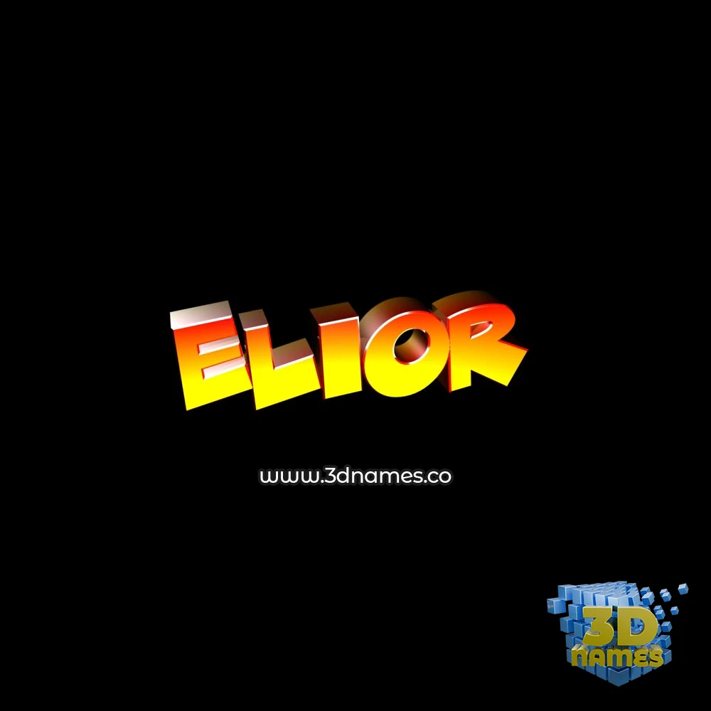 elior in Black Background style - 3D name wallpaper