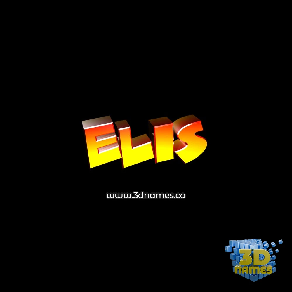 elis in Black Background style - 3D name wallpaper