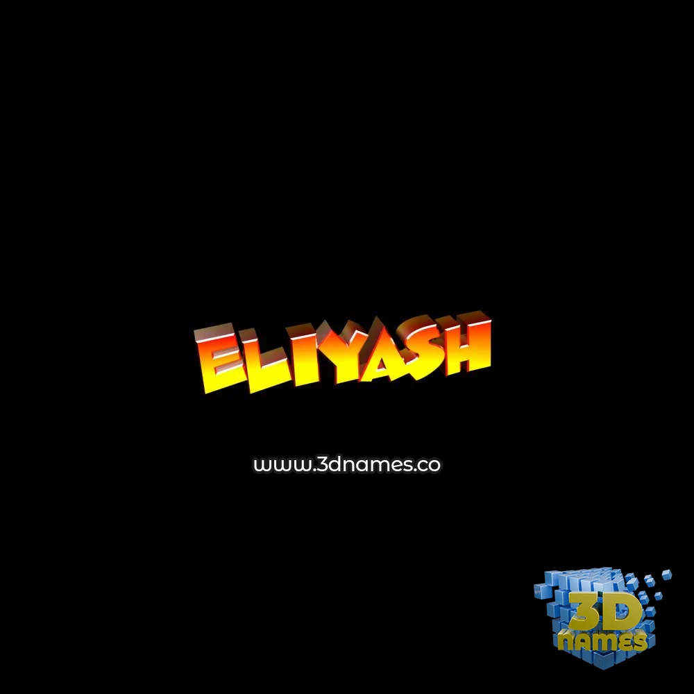eliyash in Black Background style - 3D name wallpaper