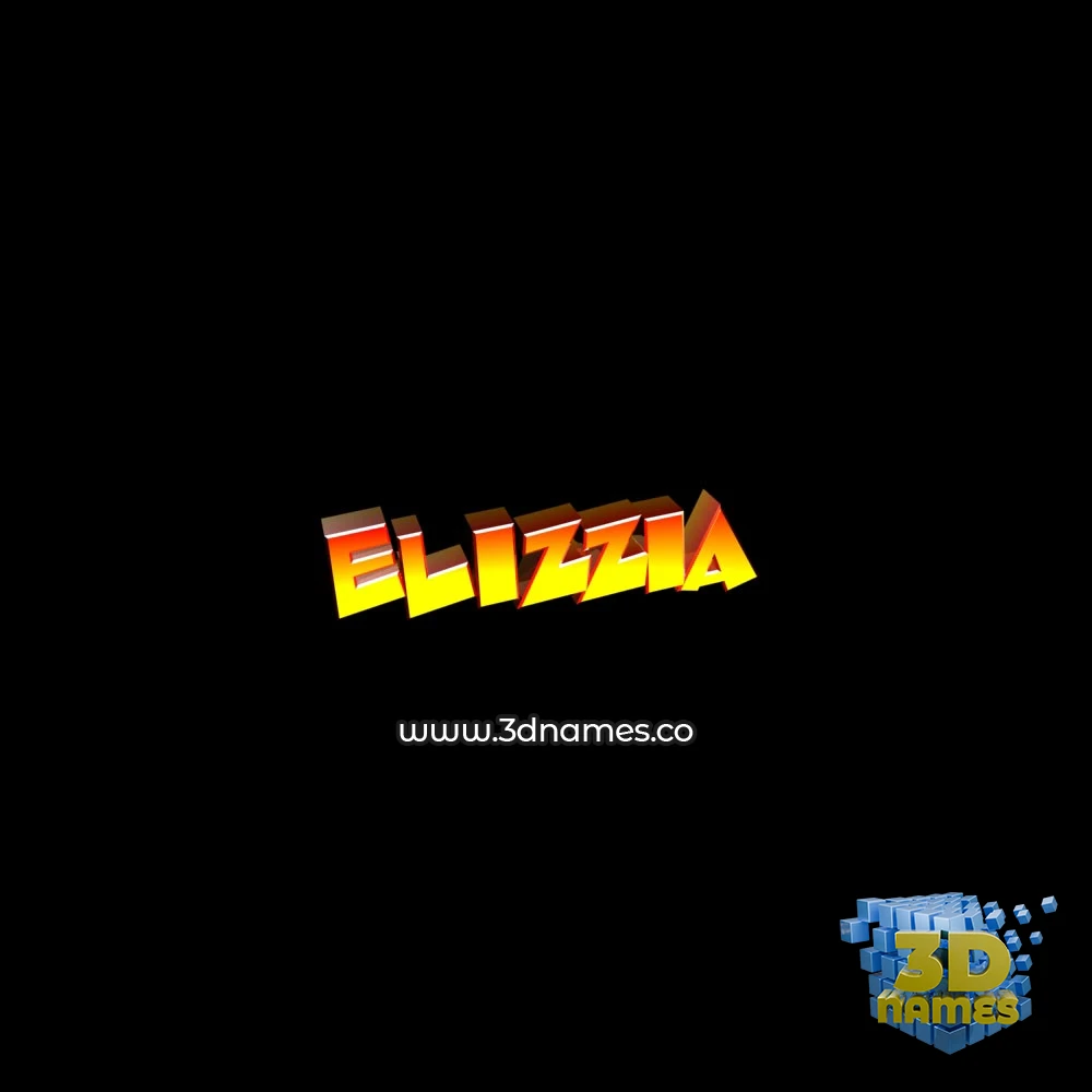 elizzia in Black Background style - 3D name wallpaper