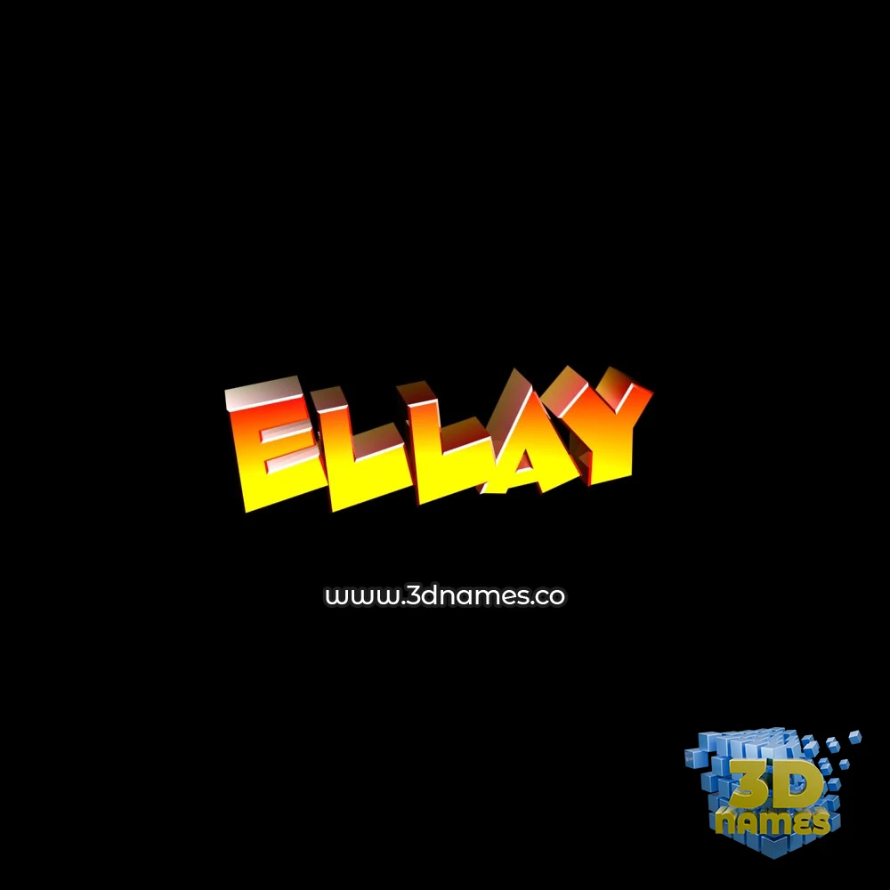 ellay in Black Background style - 3D name wallpaper