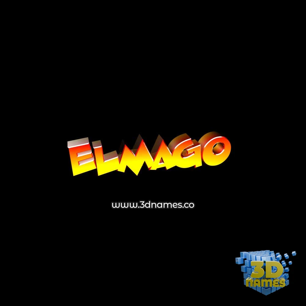elmago in Black Background style - 3D name wallpaper