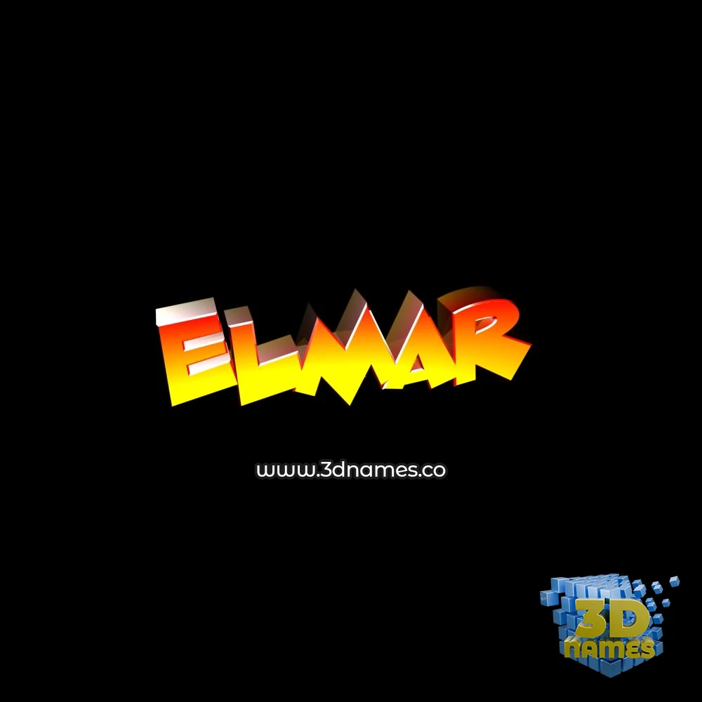 elmar in Black Background style - 3D name wallpaper