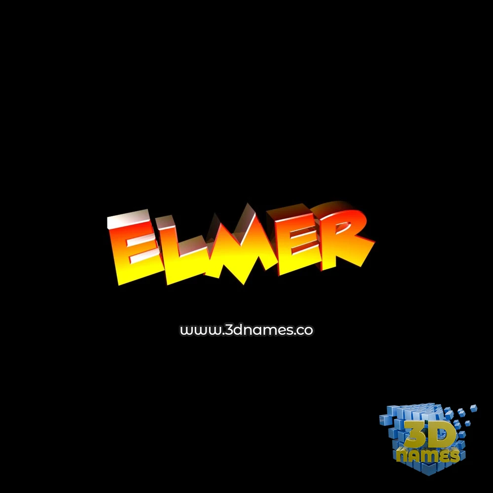 elmer in Black Background style - 3D name wallpaper