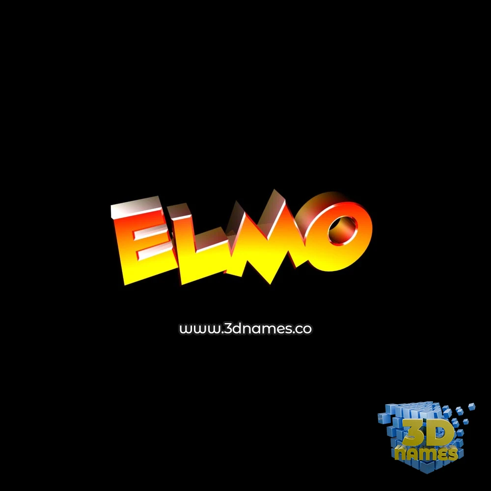 elmo in Black Background style - 3D name wallpaper