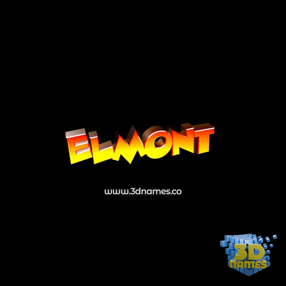 elmont in Black Background style - 3D name wallpaper