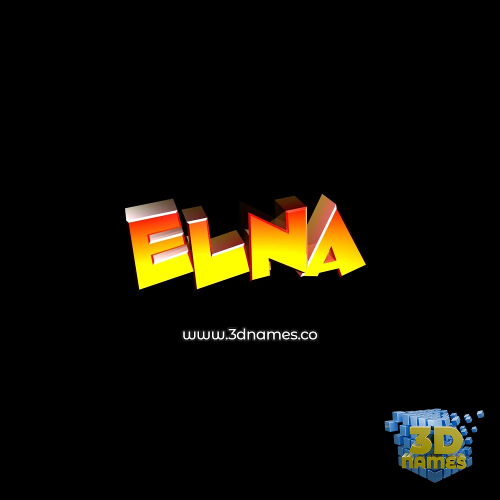 elna in Black Background style - 3D name wallpaper