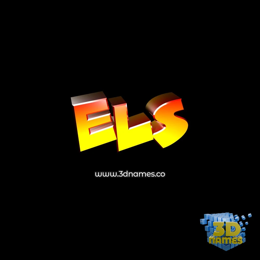 els in Black Background style - 3D name wallpaper