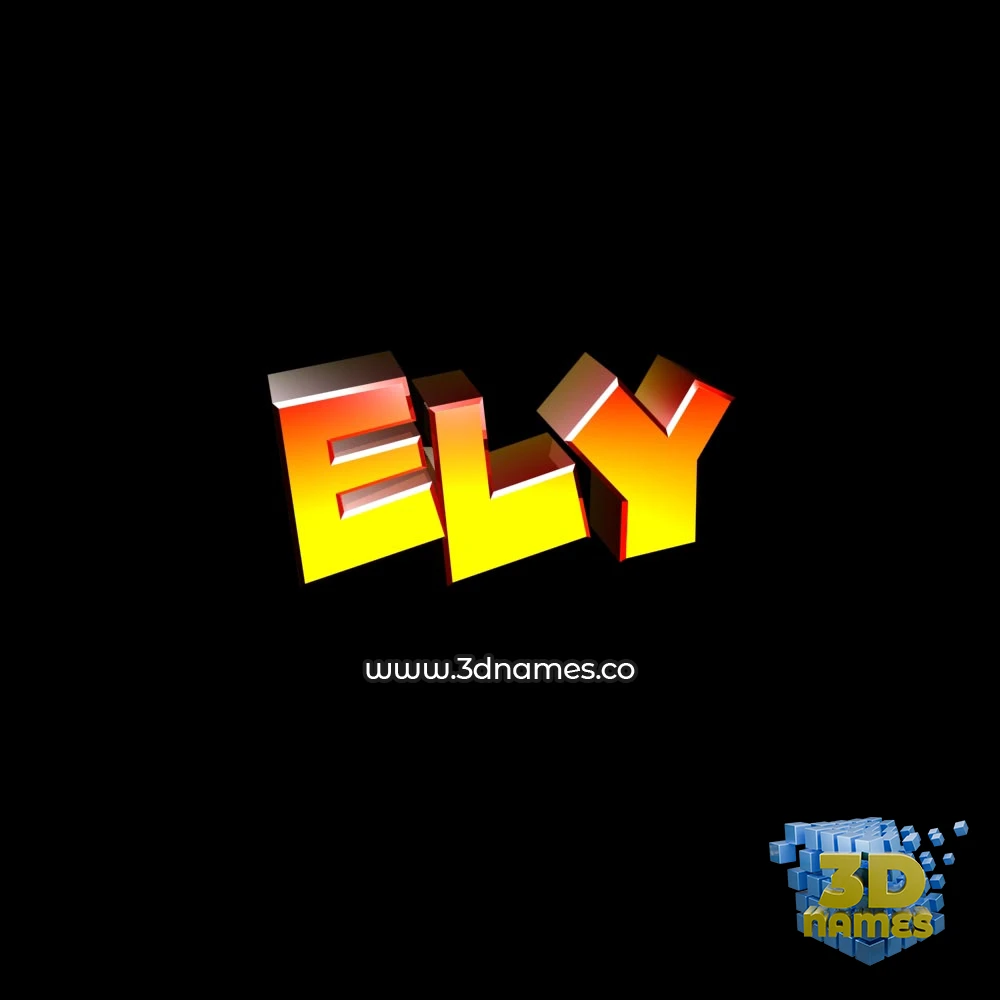 ely in Black Background style - 3D name wallpaper