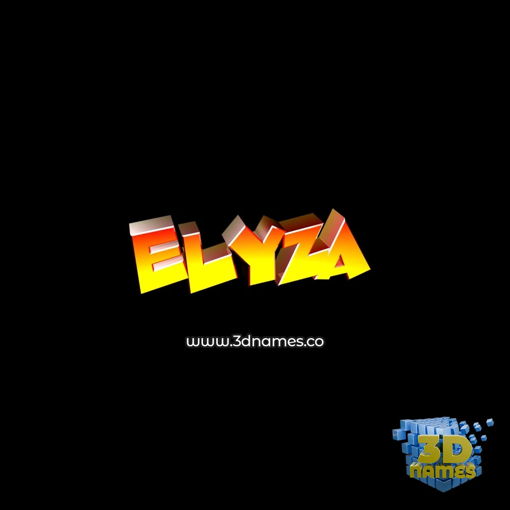 elyza in Black Background style - 3D name wallpaper