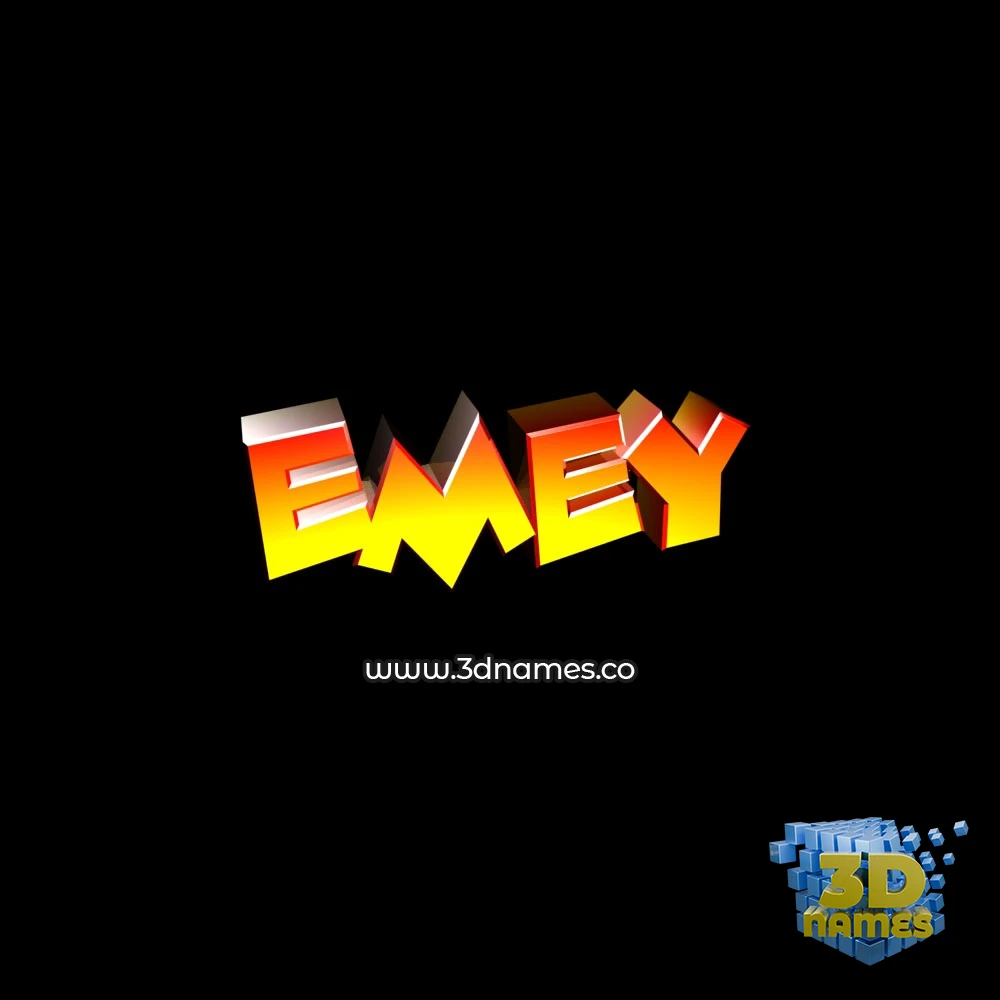 emey in Black Background style - 3D name wallpaper