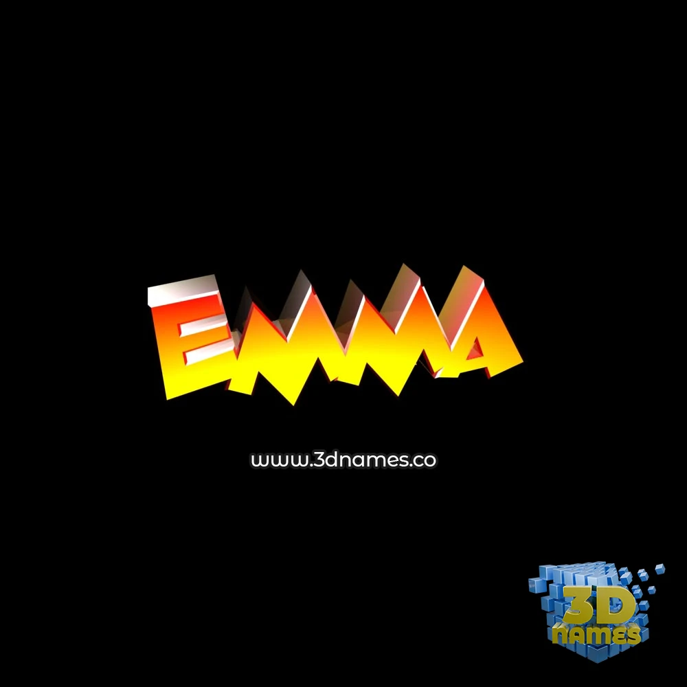 emma in Black Background style - 3D name wallpaper