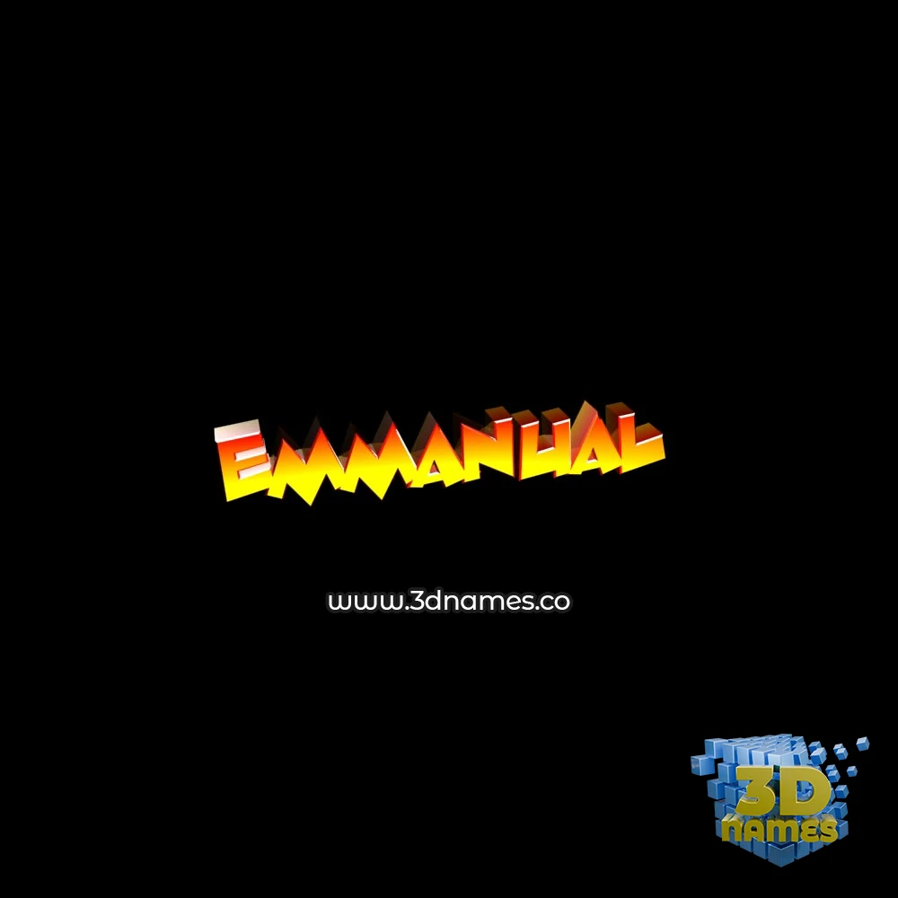 emmanual in Black Background style - 3D name wallpaper