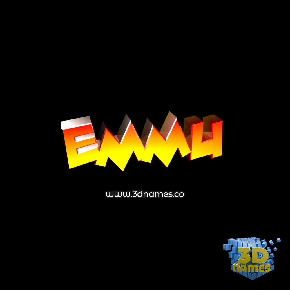 emmu in Black Background style - 3D name wallpaper