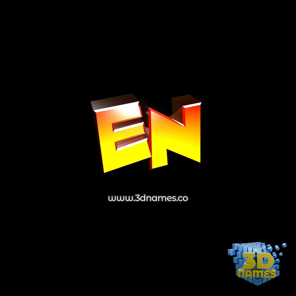 en in Black Background style - 3D name wallpaper