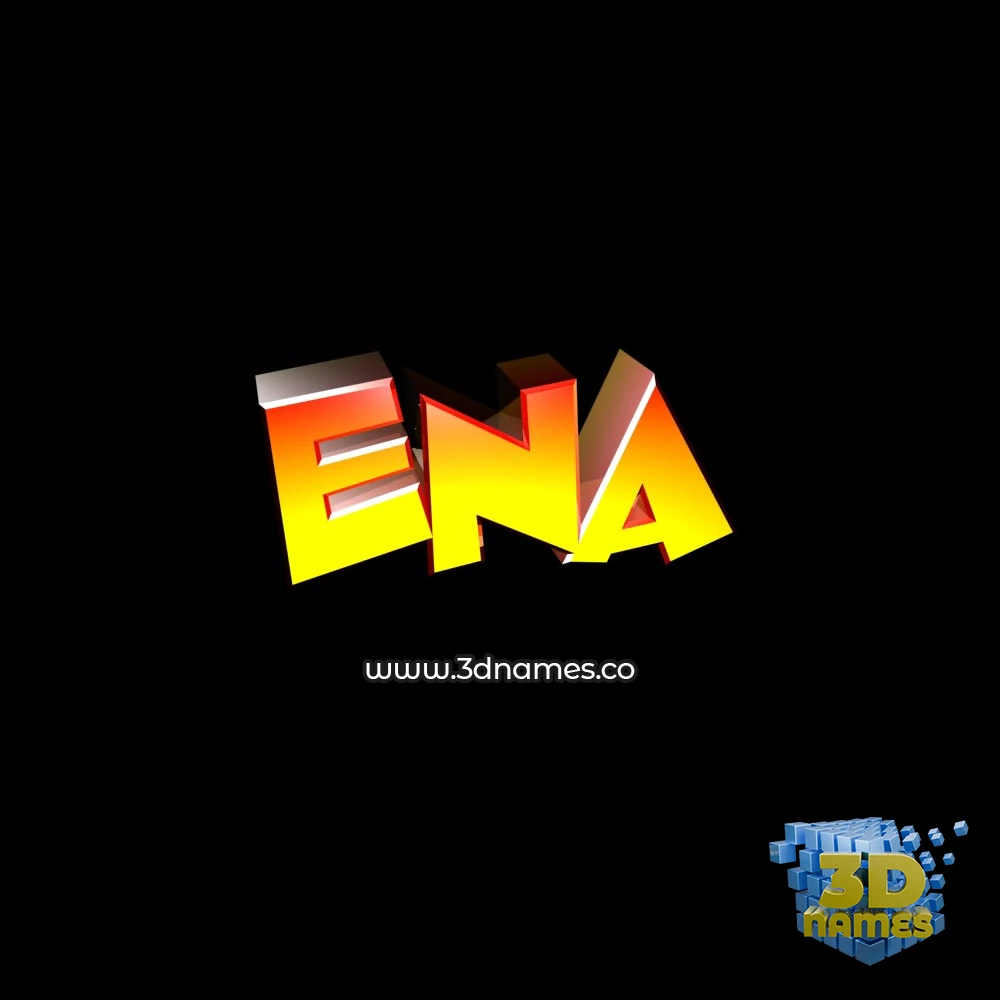ena in Black Background style - 3D name wallpaper