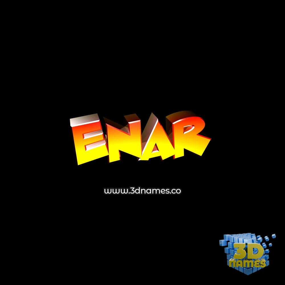 enar in Black Background style - 3D name wallpaper