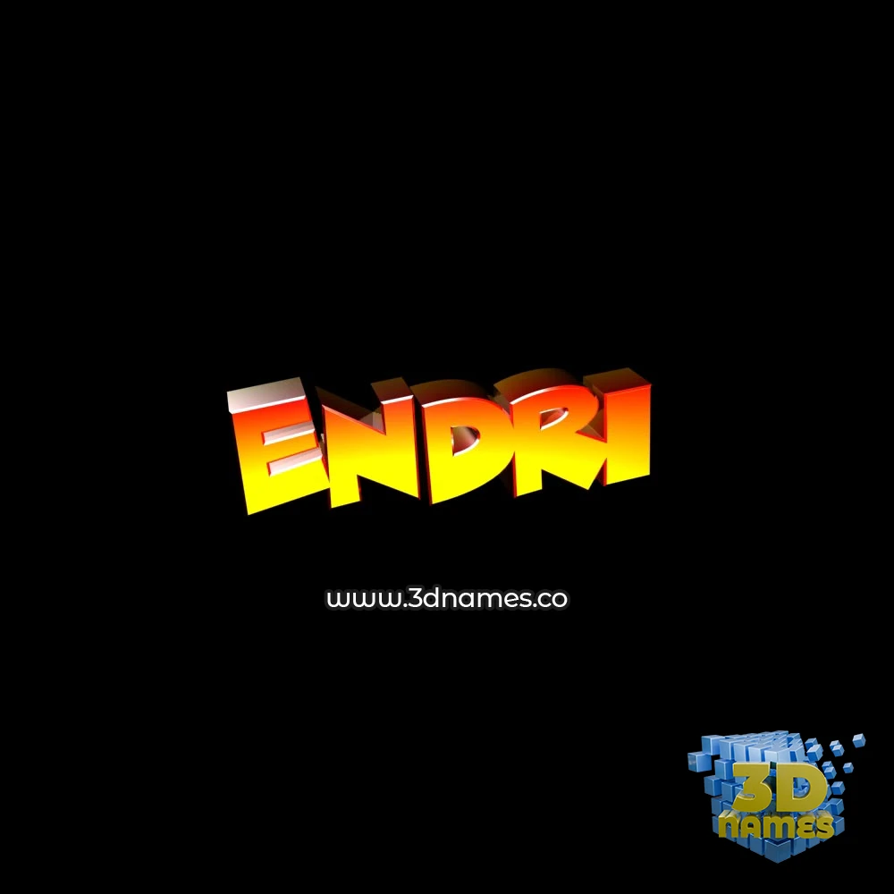 endri in Black Background style - 3D name wallpaper