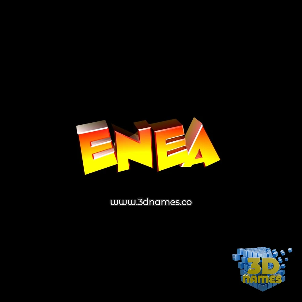 enea in Black Background style - 3D name wallpaper