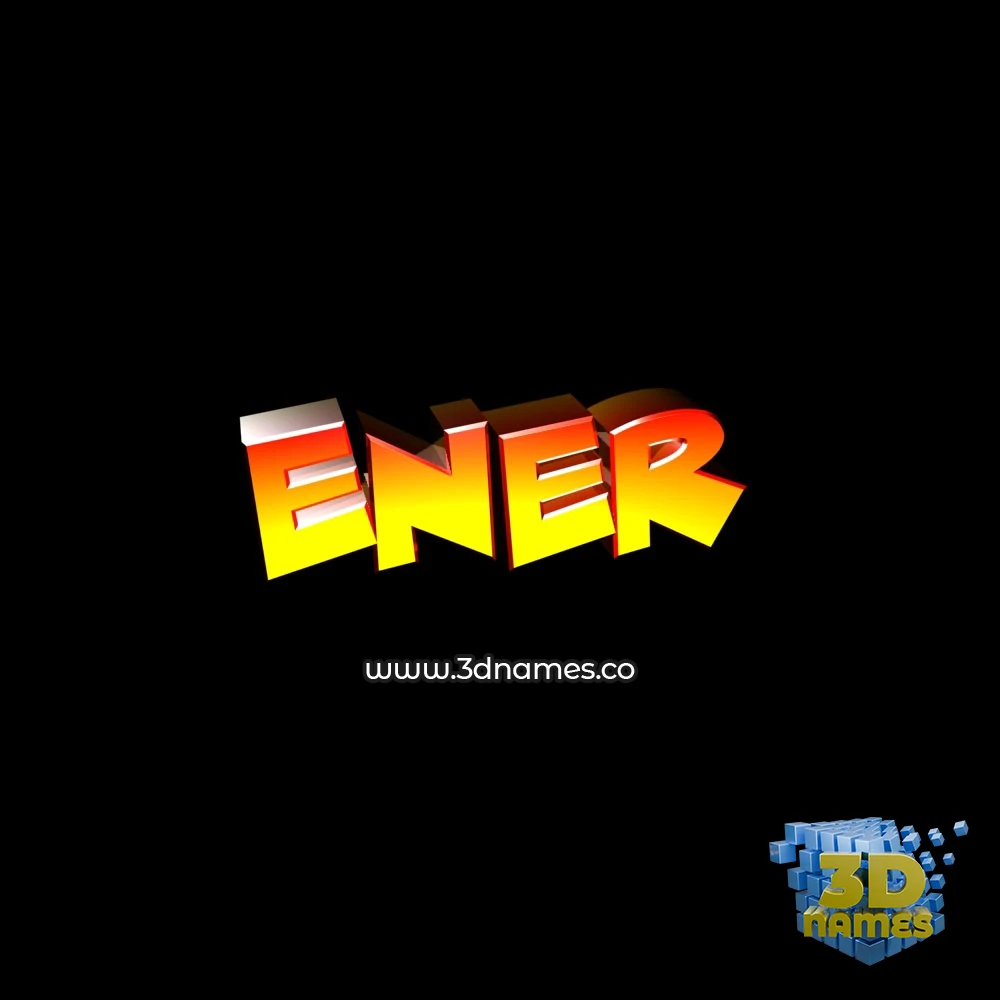 ener in Black Background style - 3D name wallpaper
