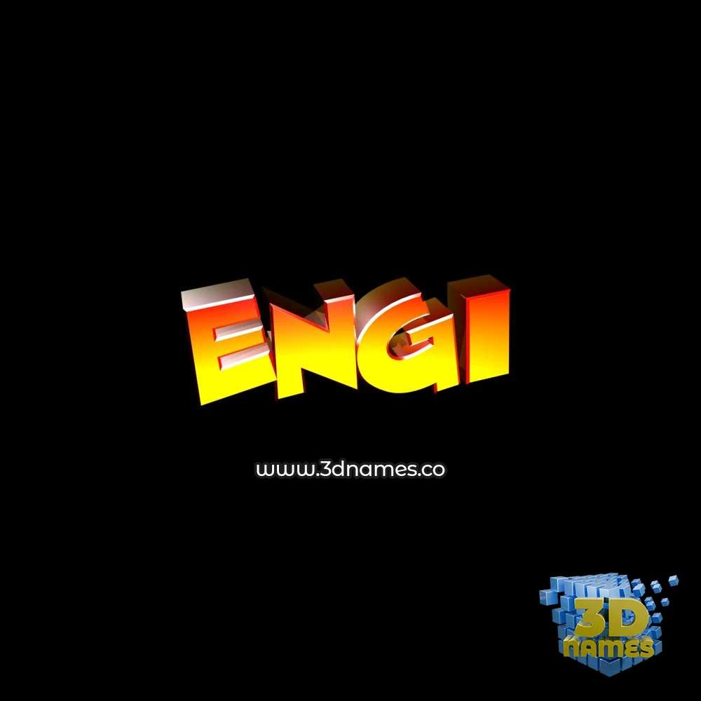 engi in Black Background style - 3D name wallpaper