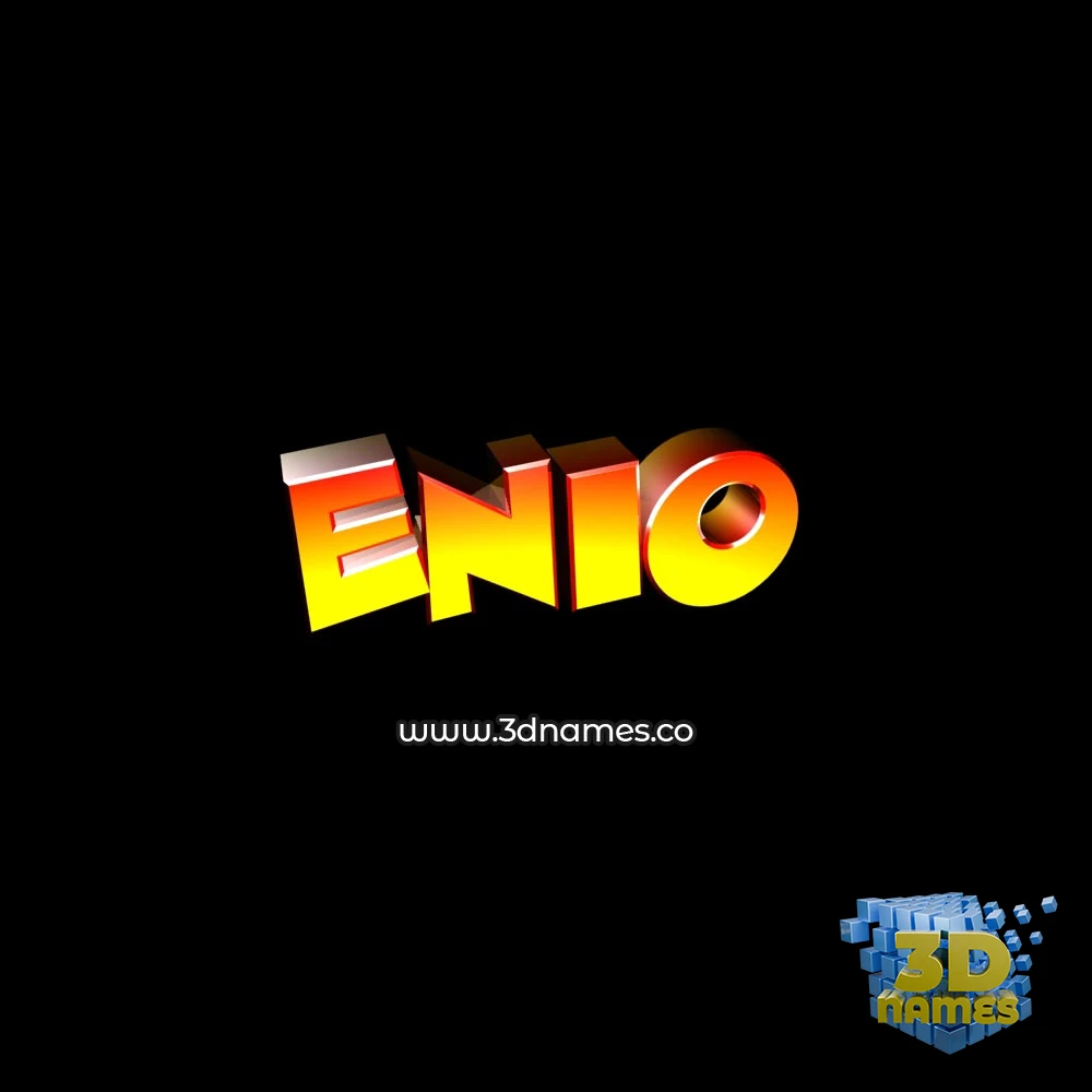 enio in Black Background style - 3D name wallpaper
