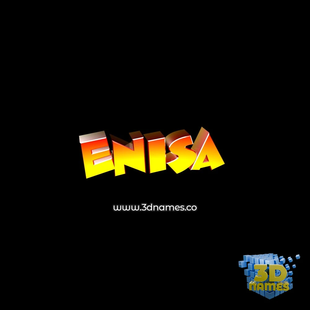 enisa in Black Background style - 3D name wallpaper