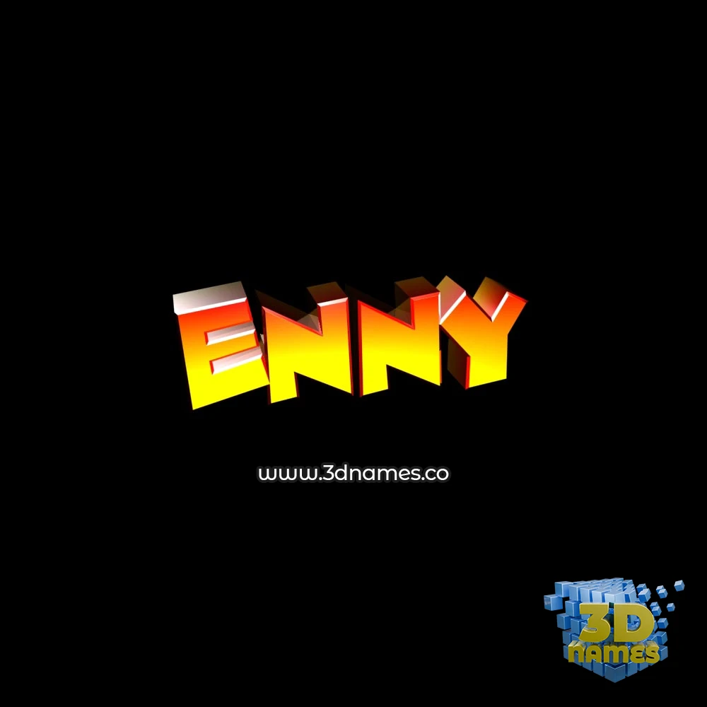 enny in Black Background style - 3D name wallpaper