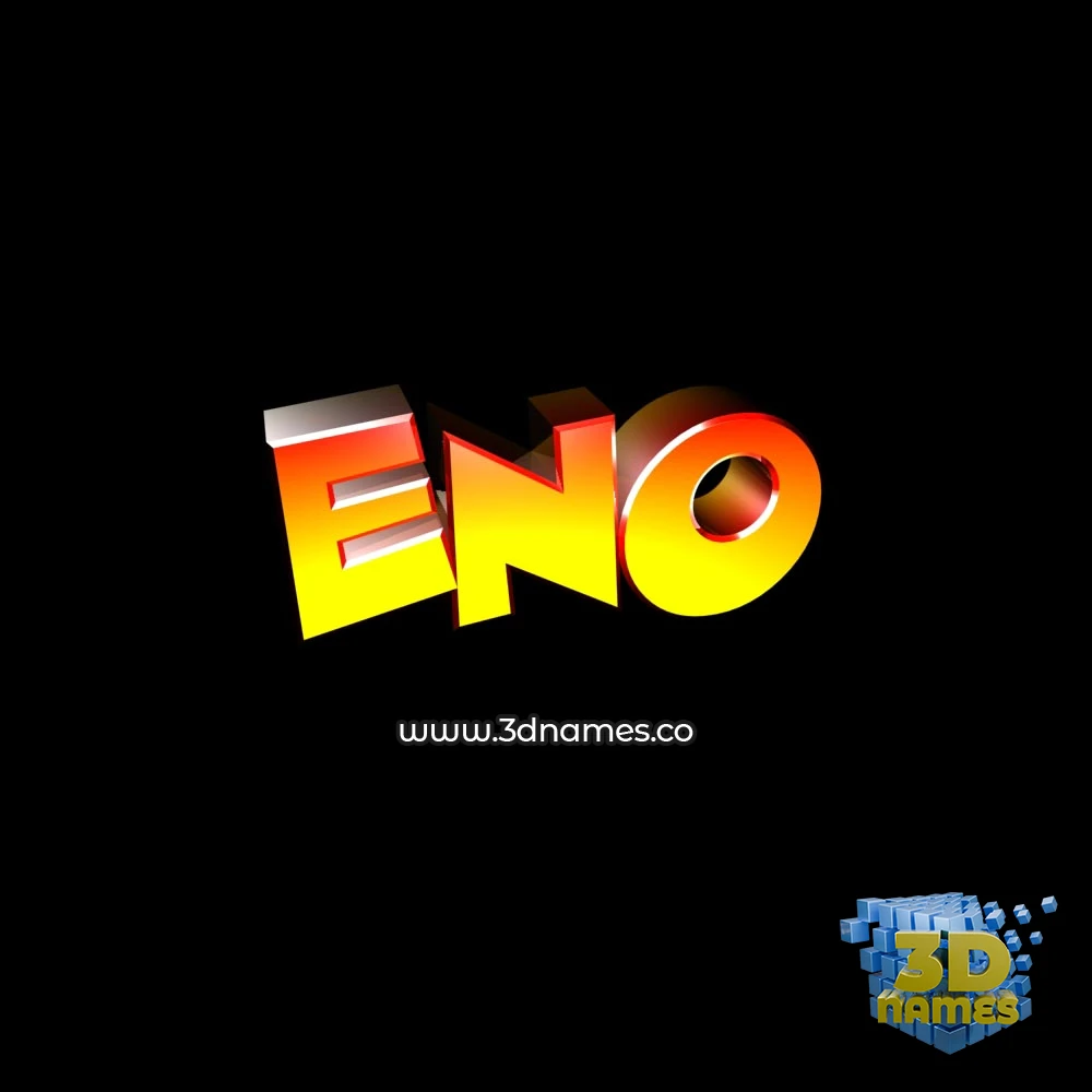 eno in Black Background style - 3D name wallpaper