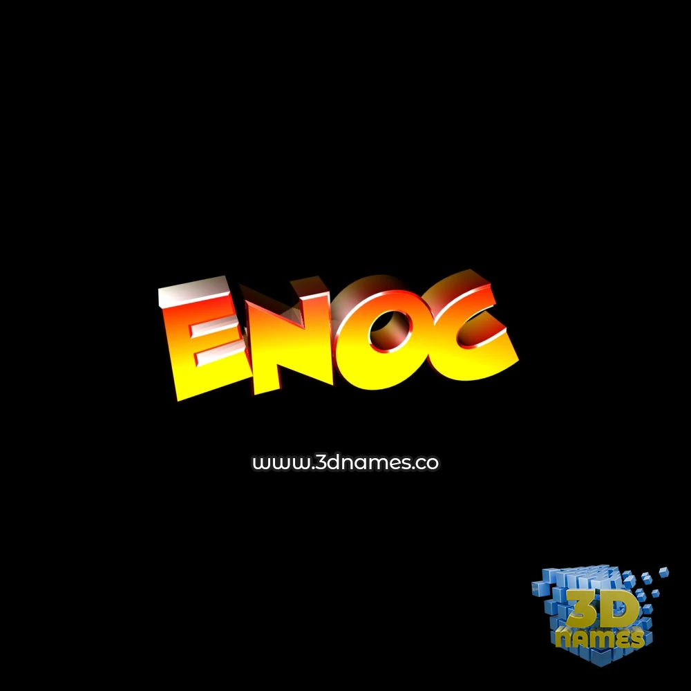enoc in Black Background style - 3D name wallpaper