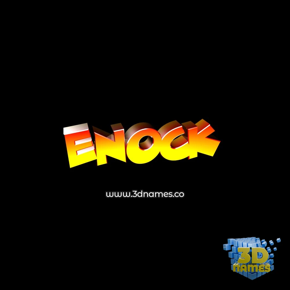 enock in Black Background style - 3D name wallpaper