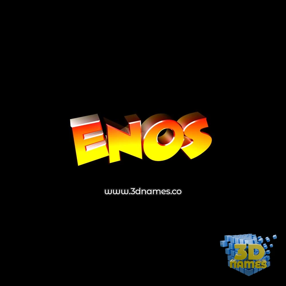 enos in Black Background style - 3D name wallpaper