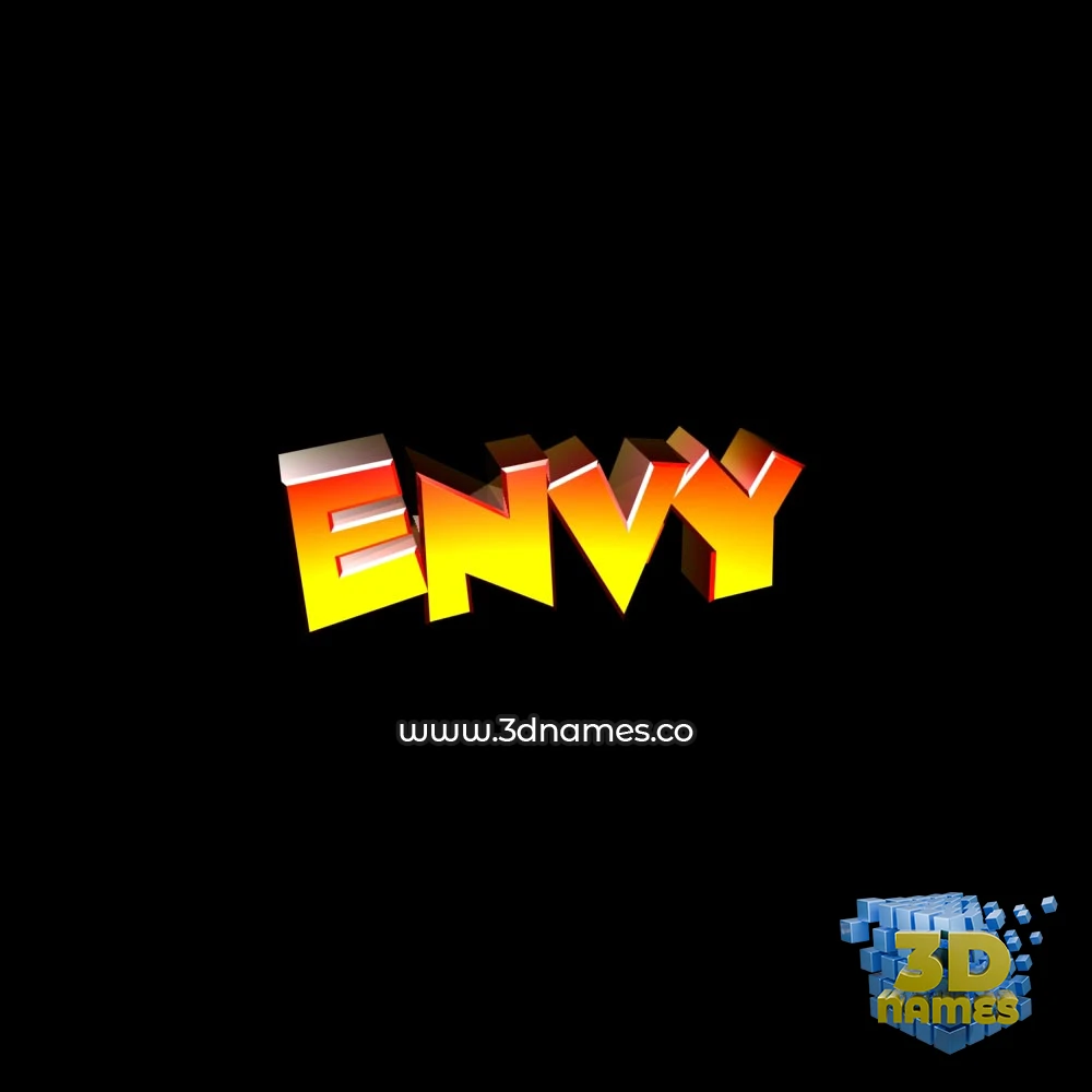 envy in Black Background style - 3D name wallpaper