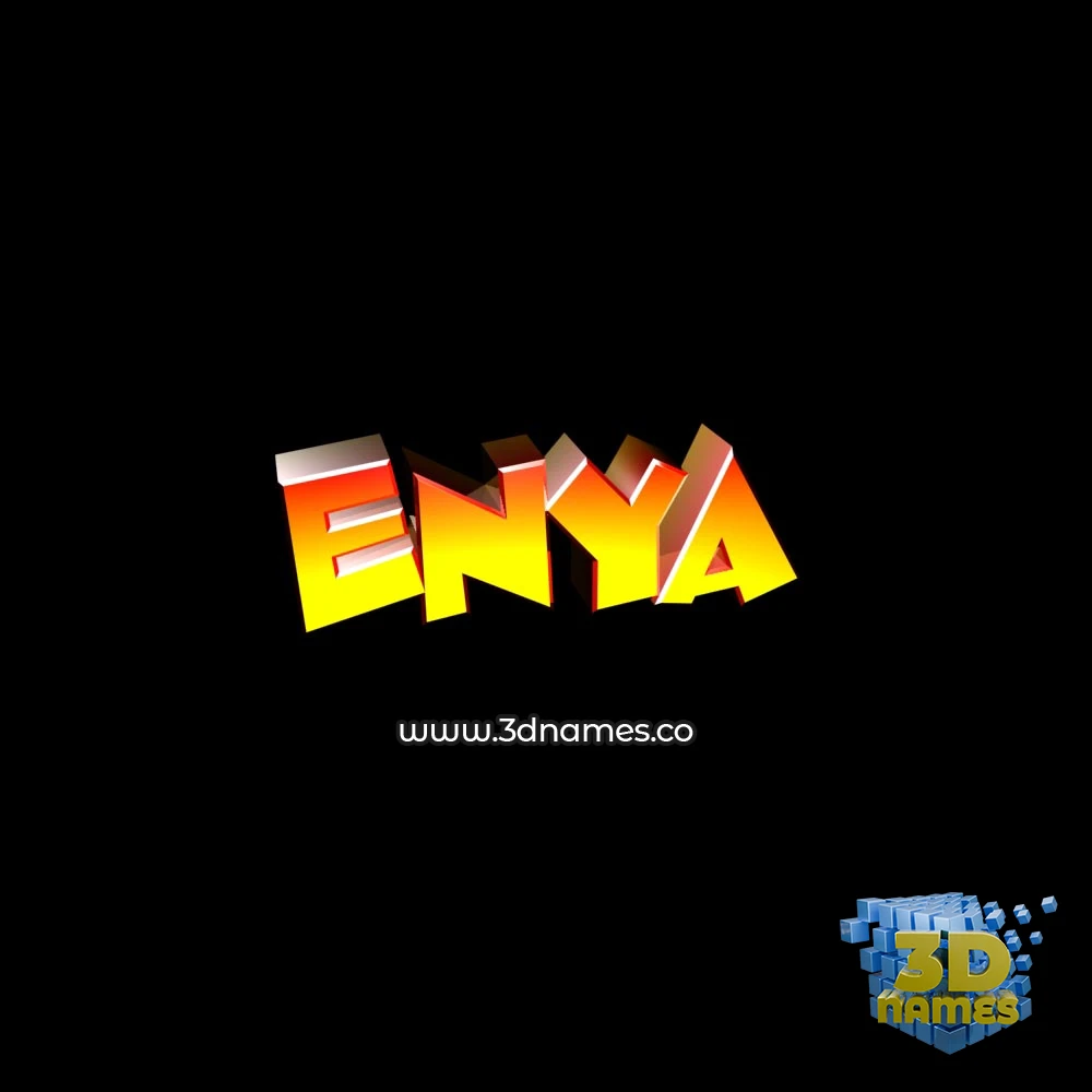 enya in Black Background style - 3D name wallpaper