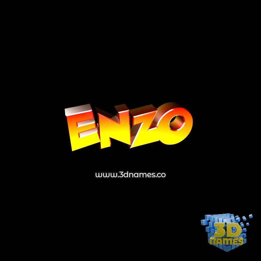 enzo in Black Background style - 3D name wallpaper