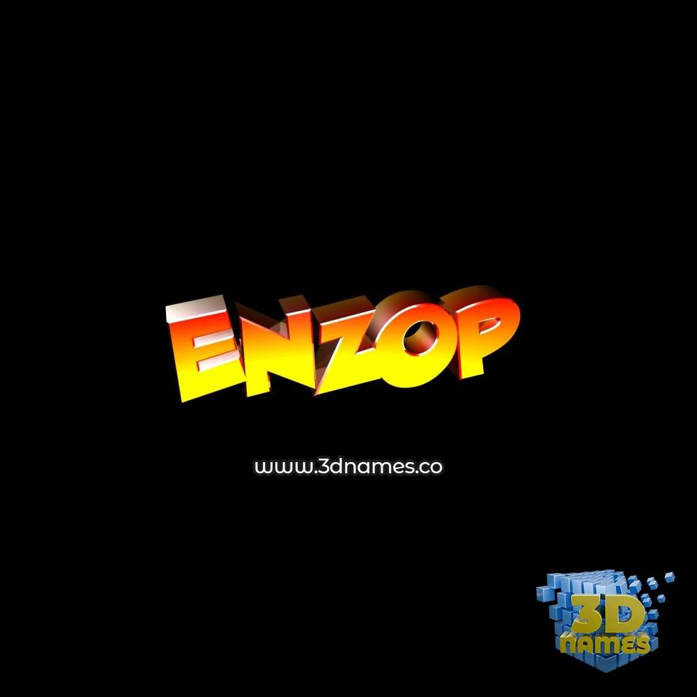 enzop in Black Background style - 3D name wallpaper