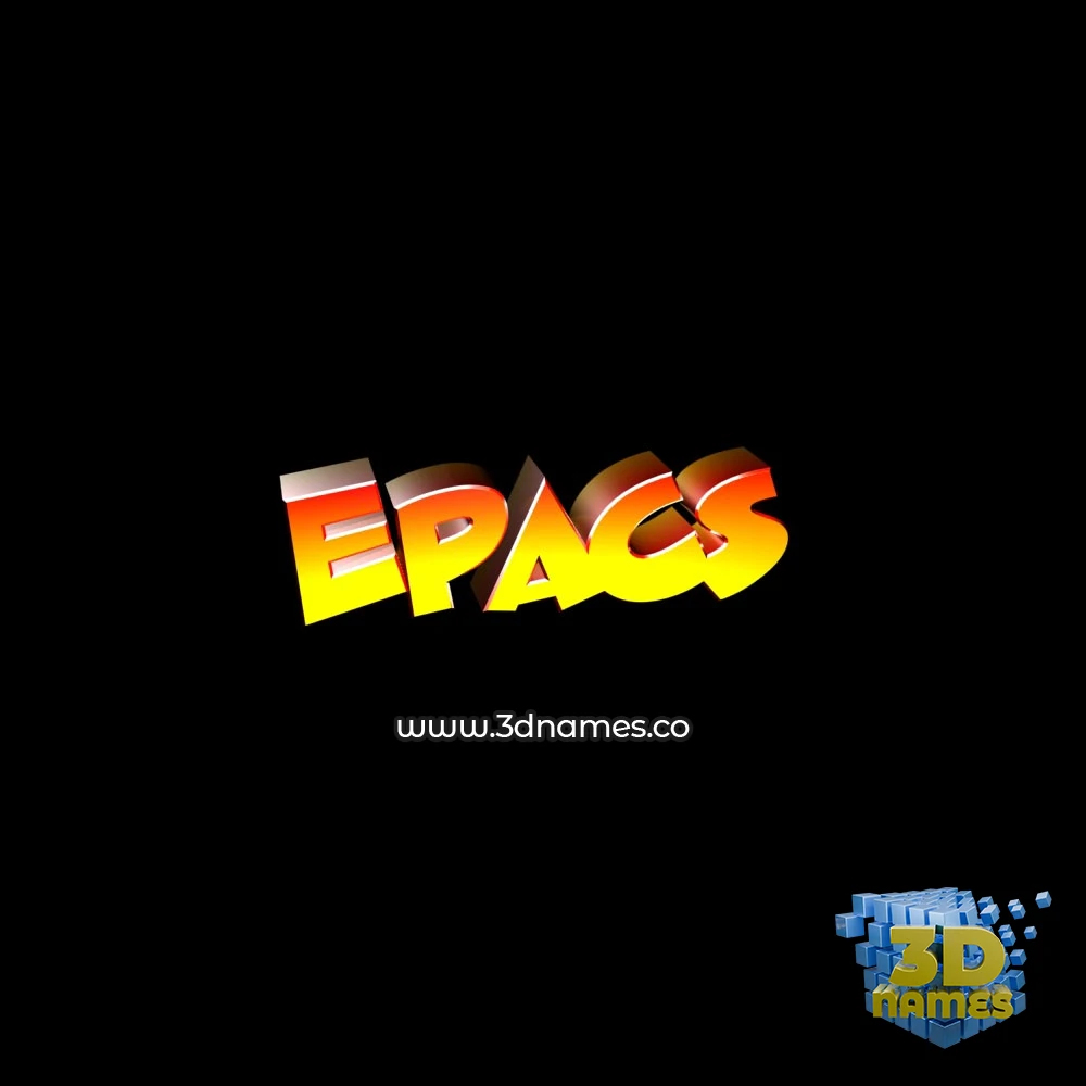 epacs in Black Background style - 3D name wallpaper