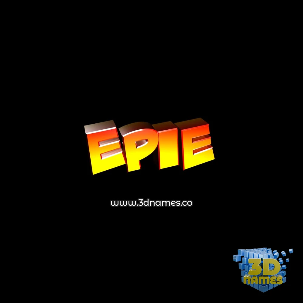 epie in Black Background style - 3D name wallpaper
