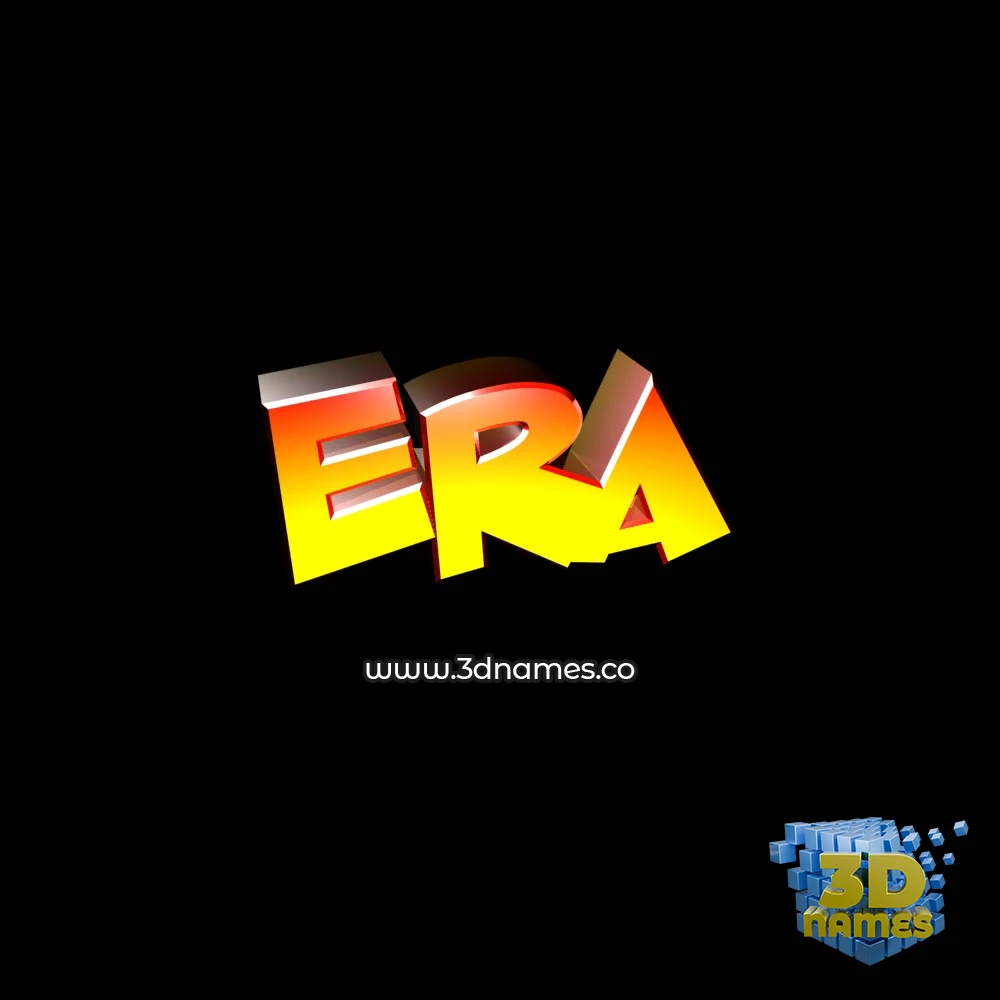 era in Black Background style - 3D name wallpaper