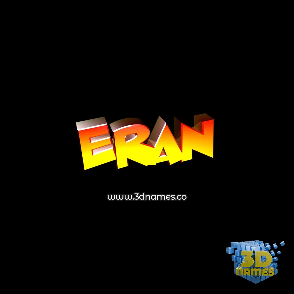 eran in Black Background style - 3D name wallpaper