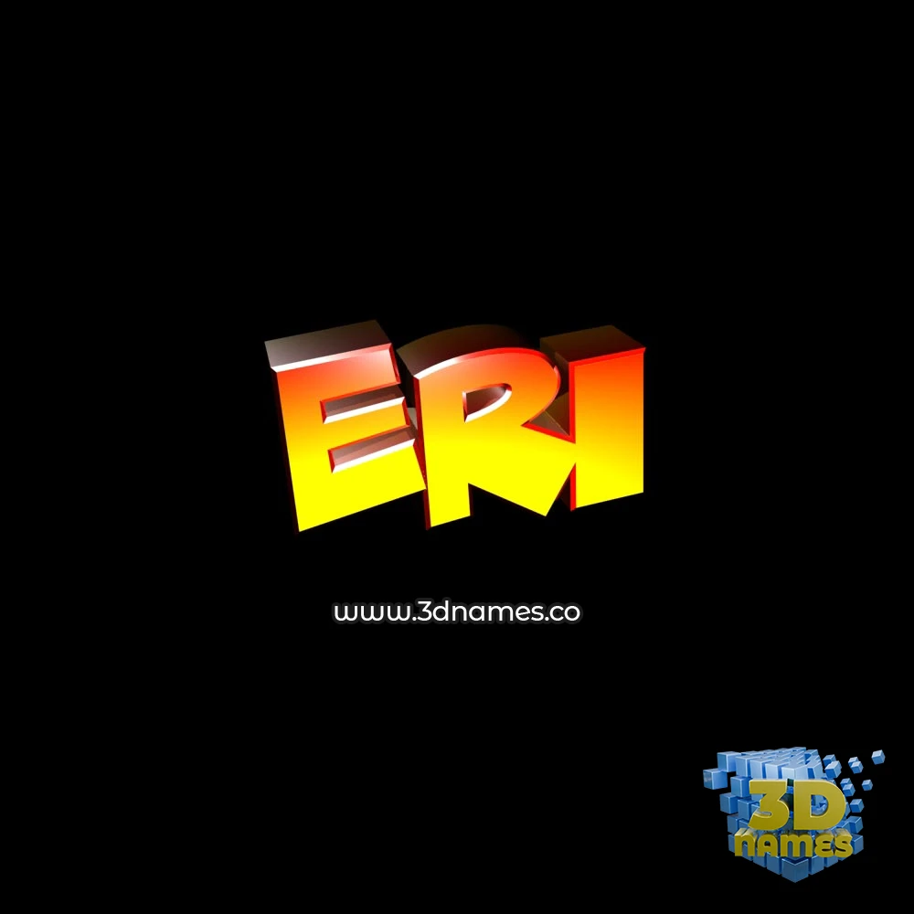 eri in Black Background style - 3D name wallpaper