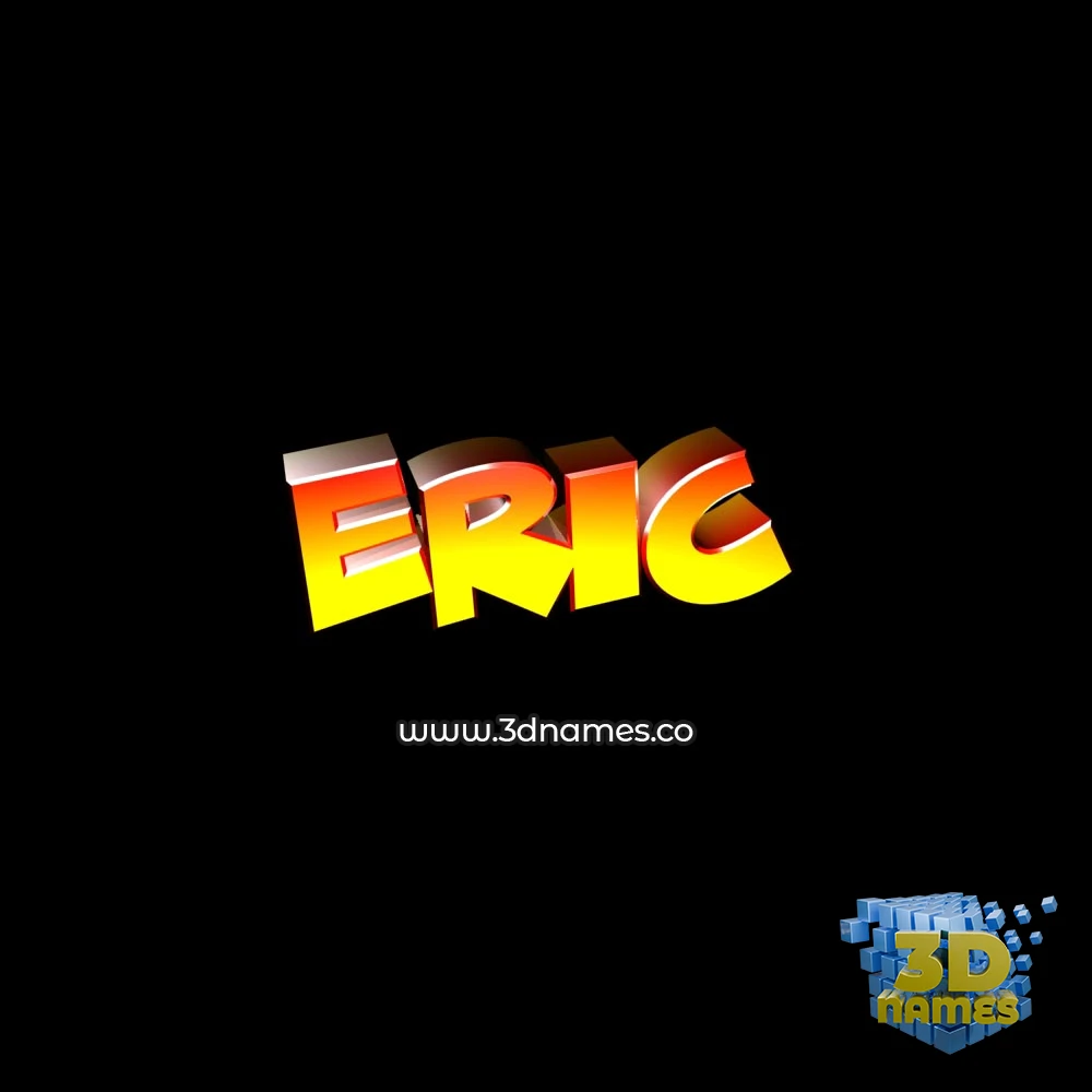 eric in Black Background style - 3D name wallpaper