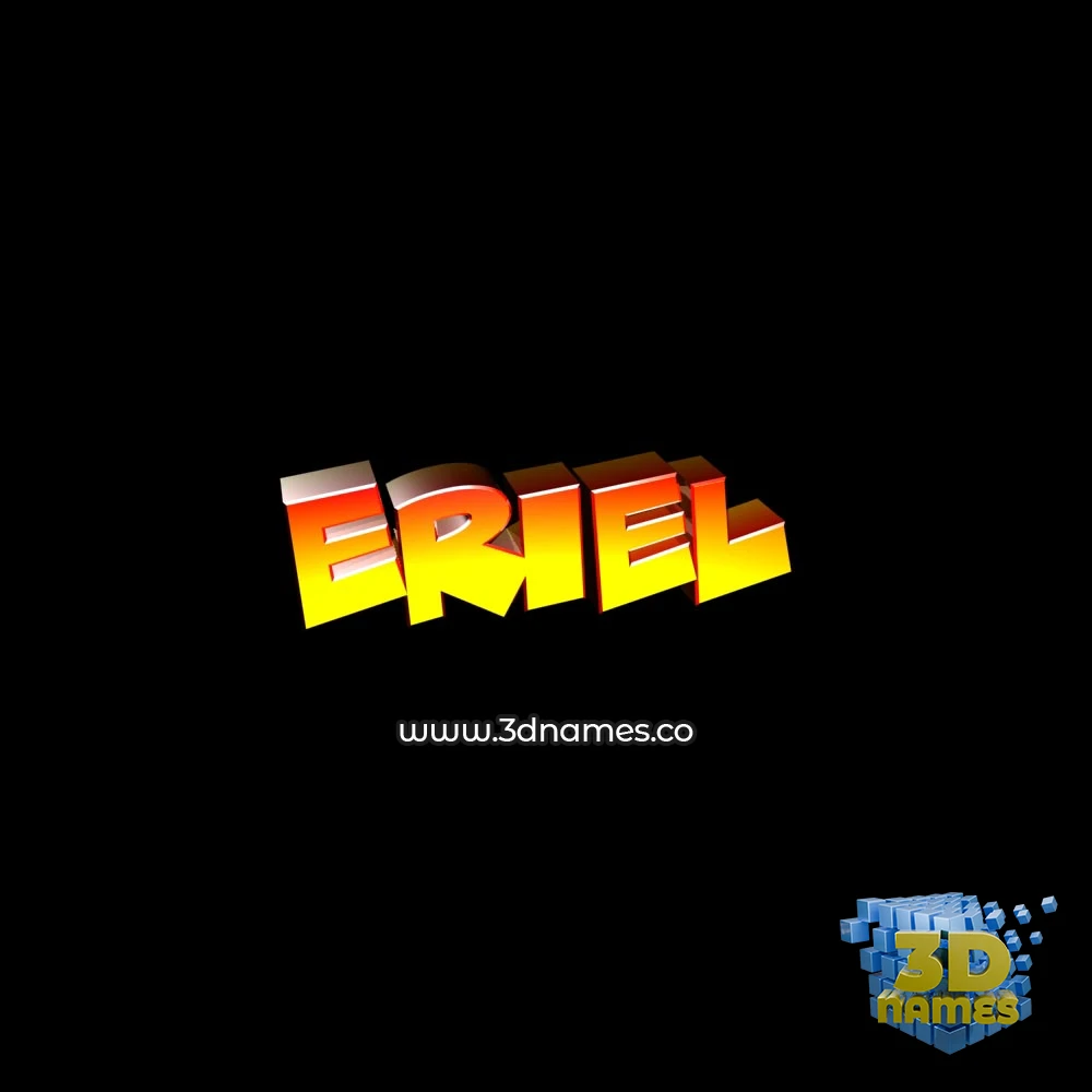 eriel in Black Background style - 3D name wallpaper