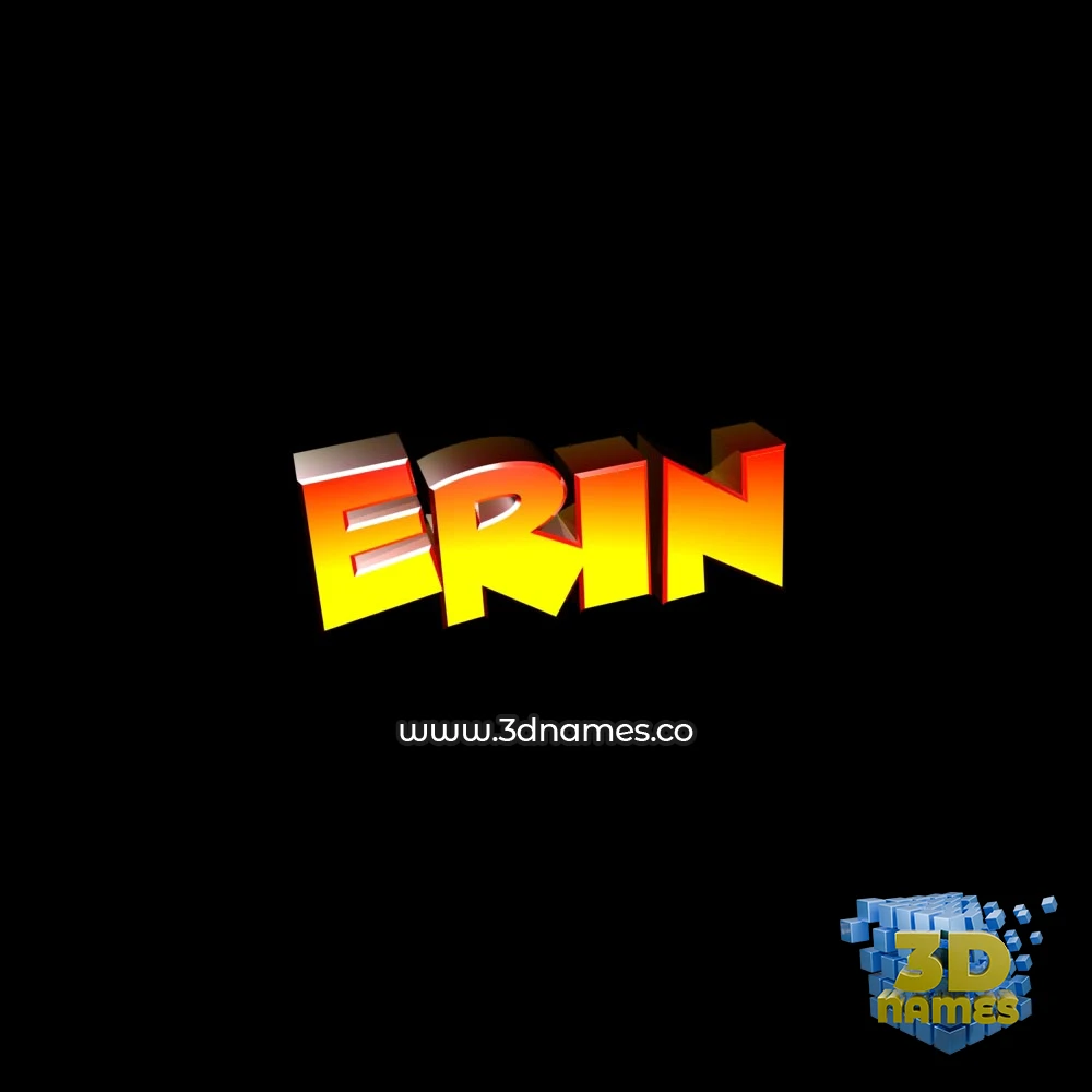 erin in Black Background style - 3D name wallpaper