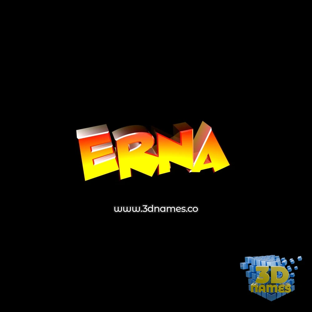 erna in Black Background style - 3D name wallpaper