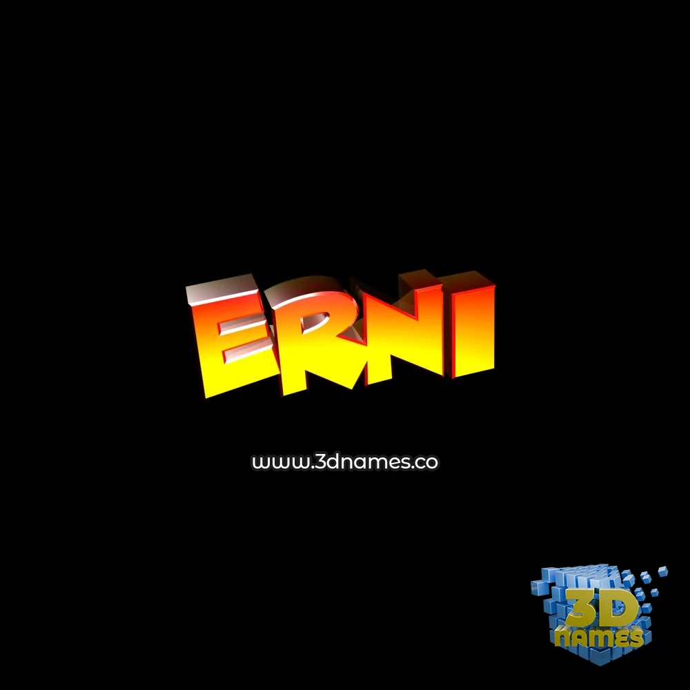 erni in Black Background style - 3D name wallpaper