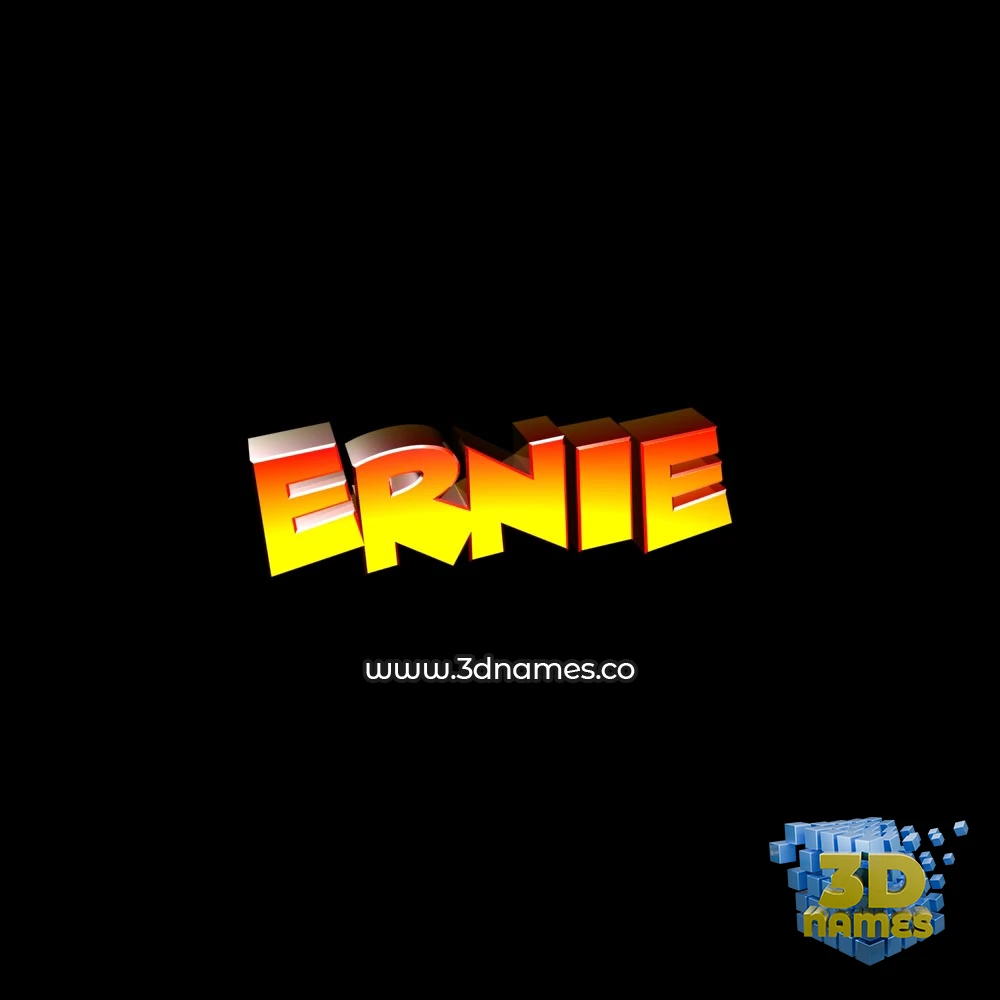 ernie in Black Background style - 3D name wallpaper